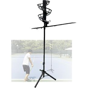Tennis Ball Machine,Non Electric Beginners Training Accessories,137 to 187cm Adjustable,for Field Stadium(with Extra Track) in Kuwait