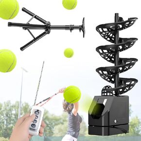 Tennis Ball Tosser with Oscillating Base, Adjustable Speed & Height, Auto Swing Launch Port, 5200mAh Powered, Suitable for All Skill Levels in Saudi Arabia