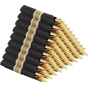 مجموعة أدوات مائدة بلاستيكية مغلفة من البلاستيك الذهبي مكونة من 120 قطعة من سوبرنال مع منديل، ومناديل ملفوفة مسبقًا مع مجموعة أدوات مائدة، وأدوات فضية ملفوفة يمكن التخلص منها في عيد الحب وعيد الأم وعيد الفصح in Kuwait