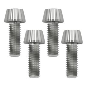 مسامير تيتانيوم M6X20 - تصميم خفيف الوزن | مثالية للبيئات الرطبة/المالحة، براغي سداسية لأداء الدراجات النارية/الدراجة باستخدام الحاسب الآلي/أجزاء الفضاء الجوي (4 قطع، لون طبيعي) in Kuwait