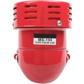 220VAC 110VAC 12VDC 24VDC أحمر محرك معدني صغير صفارة الإنذار الصناعية صوت الحرس الكهربائي ضد السرقة MS-190 (AC 220V) in Kuwait