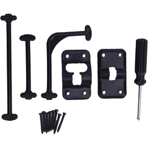 Estink 90 درجة T نمط RV حامل باب الدخول تثبيت آمن لمقطورة Campervan مع مادة ABS عالية القوة متعددة الوظائف مزلاج الباب للاستخدام التجاري في ساحة المنزل (أسود) in Kuwait