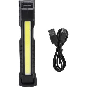 مصباح عمل LED مغناطيسي من Akozon مع خطاف قابل للسحب، مصباح يدوي قابل لإعادة الشحن يدور 360 درجة لإصلاح السيارات والطوارئ والميكانيكا وتحت غطاء المحرك (كاكي) in Kuwait