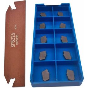 10PCS SP200 Carbide Inserts with SPB226 Parting Grooving Cut-Off Tool Holder in Saudi Arabia