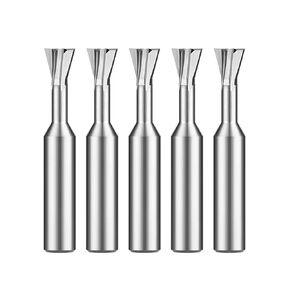 5pcs/Set 75° Carbide Dovetail Milling Cutter CNC Tools Tungsten Steel End Mills(Uncoated,D8x60L) in Kuwait
