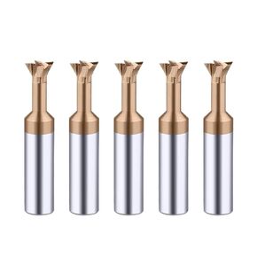 5pcs/Set 60° Carbide Dovetail Milling Cutter CNC Tools Tungsten Steel End Mills(Coated,D8x60L) in Kuwait