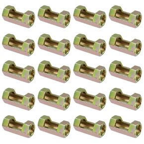 M10 Hex Coupling Nut, Female Thread Connector 30mm Hexagonal Sleeve Nut Rod Bar Stud Tube Joint Slotted Hardware for Lamp Repair DIY,20PCS(Brass) in Kuwait