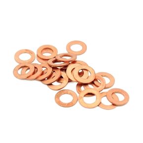 غسالات، غسالة مسطحة، غسالة مسطحة نحاسية 10 * 14 1 حشية مانعة للتسرب القطر الداخلي 10 مم حلقة إغلاق رقيقة T3 أحمر in Kuwait