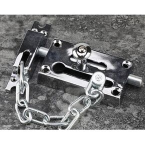 واقي باب بقفل سلسلة، سلسلة سبائك الفندق، المنزل، النافذة، دبوس منزلق آمن، قفل سلسلة مضاد للسرقة، أجهزة قفل قديمة. (برونزي) in Kuwait