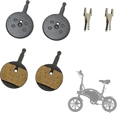 2PCS Resin E-Bike Brake Pads for Jetson Bolt Pro/DYU D1F D2F D3F Electric Bike, Whisper-Quiet & Low-Dust, Front Rear Dics Brake Pads, Ebike Replacement Parts Accessories in Kuwait