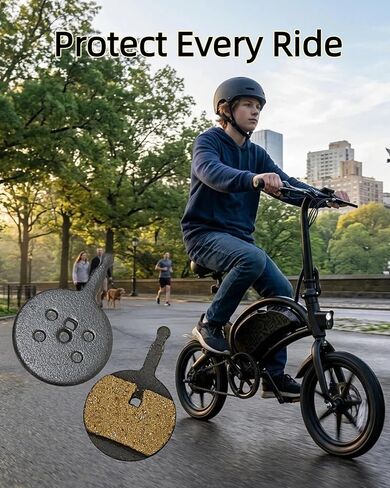 2PCS Resin E-Bike Brake Pads for Jetson Bolt Pro/DYU D1F D2F D3F Electric Bike, Whisper-Quiet & Low-Dust, Front Rear Dics Brake Pads, Ebike Replacement Parts Accessories in Kuwait