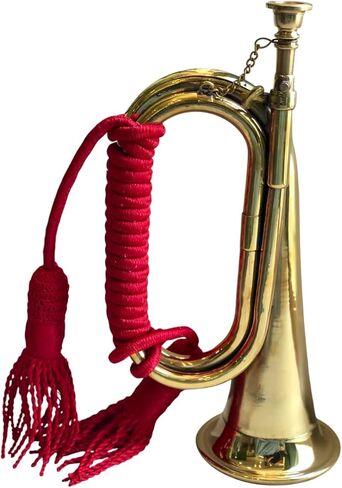 Brass Bugle Horn US Military Cavalry Horn Scout,Sea Cadet Bugle +Mouthpiece Historical Reenactment Instrument in Saudi Arabia