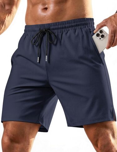 COOFANDY Mens 7" Athletic Shorts Quick Dry Elastic Waist Gym Workout Lightweight Stretch Shorts with Pockets in Saudi Arabia