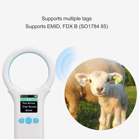 الماسح الضوئي لعلامات الحيوانات، قارئ معرف شريحة الحيوانات المحمول مع شاشة LED لإدارة خنزير الكلاب in Saudi Arabia