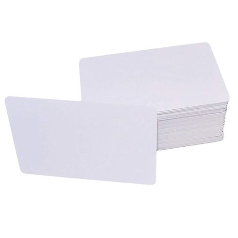 100PCS dual band RFID white card, compatible with 13.56mhz MF class 1K and 125khz EM4100, read-only (White) in Kuwait