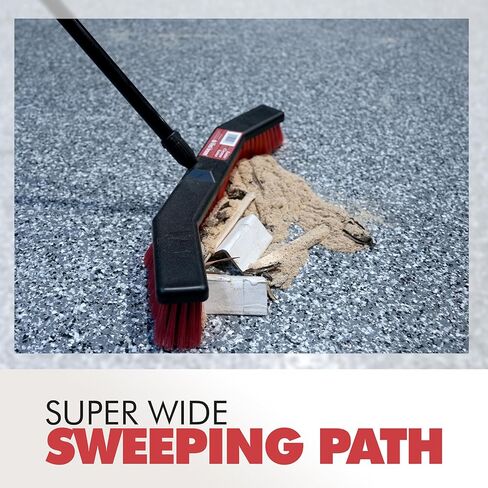 Da Vinci Shop Broom/Push Broom, Durable, Large, Lightweight, for Sweeping Kitchens, Patios, Garages, Shops, Tile, Large Areas, Wood Floors - Great for Debris, Handles & Efficient Sweeping in Kuwait