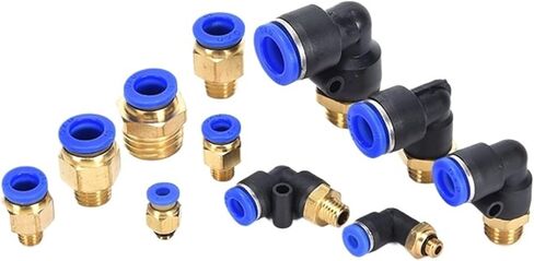 موصل سريع هوائي ملولب متري مع فوهة ماء مستقيمة PC/PL10/12-M8/M12/M10 1 قطعة (PC16-M20) in Kuwait