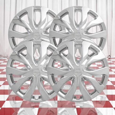 Set of 4 Silver 10 Spoke 17" Wheel Covers for Nissan Rogue S 2014-2020 in Saudi Arabia