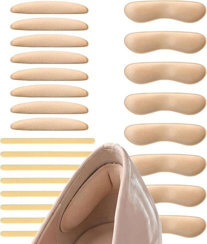 Newcotte 24 Pcs Heel Cushion Grips for Loose Shoes - Non-Slip Heels Cushion Inserts to Stop Heel Slipping, Prevent Blisters, Enhance Comfort for Sandals, Slingbacks, Dress Shoes, Women Men Shoe in Saudi Arabia