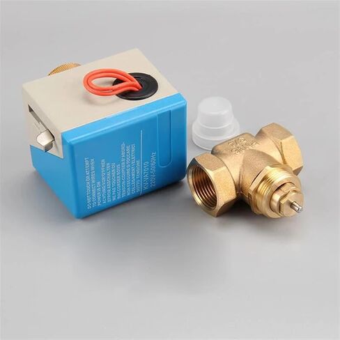 3/4" Motorized Electric Brass Globe Valves 2 Wire AC 220V Two Way Stop Shut-off Valve in Kuwait