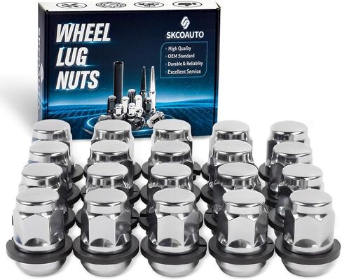 12x1.5 Lug Nuts ، مجموعة من 20 ، OEM مصنع عجلات كروم العجلات المتوافقة مع Accord Civic S2000 CRZ DX LX EX in Kuwait
