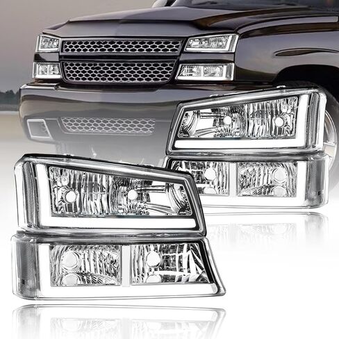 LED DRL Meadlights Assembly for 2007-2013 Chevy Silverado 1500 2500HD 3500 Halogen Melect in Saudi Arabia