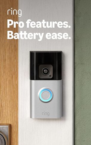 All-new Ring Battery Doorbell Pro | Two-Way Talk with Audio+, 3D Motion Detection, and 1536p HD+ Head-to-Toe Video (2024 release) in Kuwait