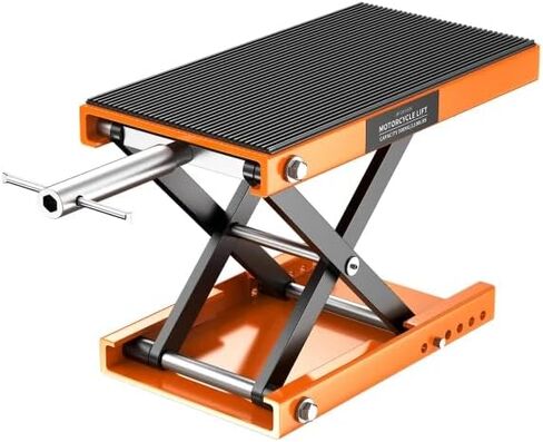 500KG Heavy Duty Motorcycle Scissor Lift, 150% Capacity 85mm-350mm Lift Range, Portable Maintenance Lift Table for Motorcycle, ATV, Scooter, Dirt Bike, with Optional Accessories in Saudi Arabia