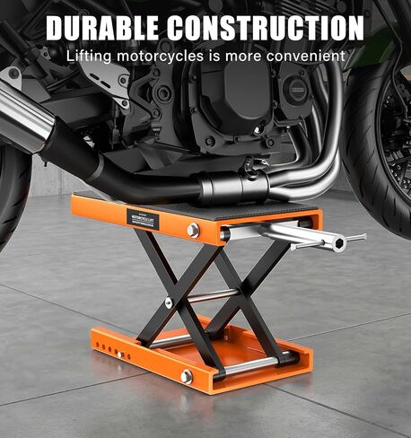 500KG Heavy Duty Motorcycle Scissor Lift, 150% Capacity 85mm-350mm Lift Range, Portable Maintenance Lift Table for Motorcycle, ATV, Scooter, Dirt Bike, with Optional Accessories in Saudi Arabia