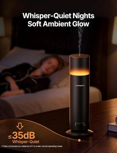 Waterless Essential Oil Diffuser, Smart Scent Diffuser with Nightlight, Smart Schedules, Up to 1100 sq ft, App Control Cold Air Scent Diffuser Oil Machine for Home Large Room and Commercial Use, Black in Saudi Arabia