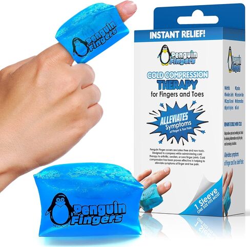 Finger Ice Pack, Finger and Toe Cold Gel Reusable Cryotherapy Compression Sleeve for Injuries, Arthritis, Tendonitis, Gout, or Sprains, No-Toxins and Latex Free. in Kuwait