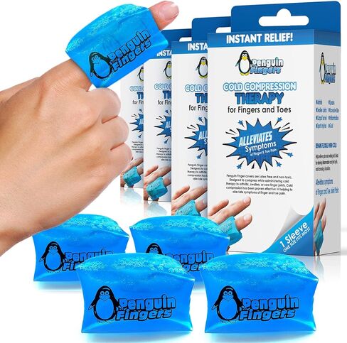 Finger Ice Pack, Finger and Toe Cold Gel Reusable Cryotherapy Compression Sleeve for Injuries, Arthritis, Tendonitis, Gout, or Sprains, No-Toxins and Latex Free. in Saudi Arabia