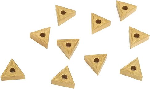 Acouto 10Pcs HighQuality Triangular CNC Inserts DoubleSided for Steel SemiFinishing and Roughing R0.4/R0.8) (T9125-160404 (.4)) in Saudi Arabia