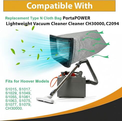 Replacement for Hoover CH30000 Commercial PORTAPOWER Portable Vacuum Cleaner Floor Brush with Reusable Cloth Bag for Commercial Canister Vacuum in Saudi Arabia