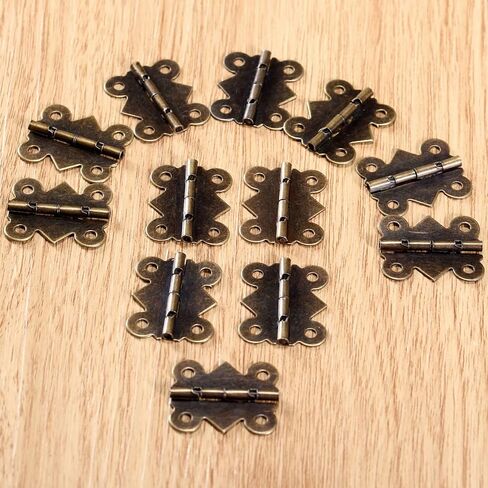 20 Pcs Hinges with Screws Style Butt Iron Hinge Antique Bronze Vintage Wooden Jewelry Box Wine Case 25 * 20mm in Saudi Arabia