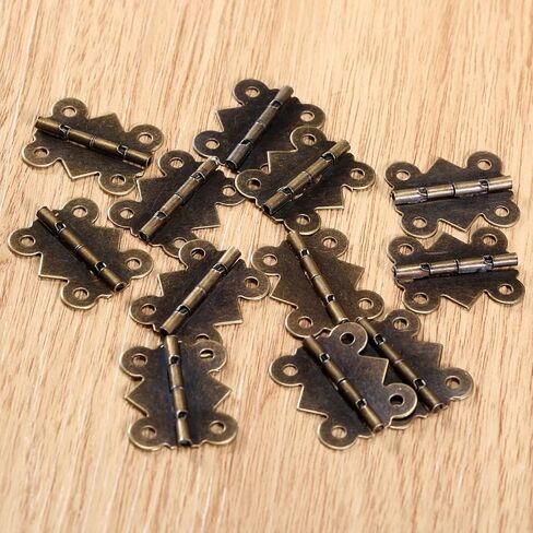 20 Pcs Hinges with Screws Style Butt Iron Hinge Antique Bronze Vintage Wooden Jewelry Box Wine Case 25 * 20mm in Saudi Arabia