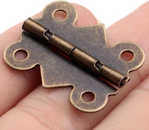 20 Pcs Hinges with Screws Style Butt Iron Hinge Antique Bronze Vintage Wooden Jewelry Box Wine Case 25 * 20mm in Saudi Arabia