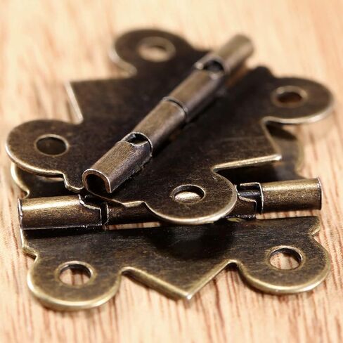 20 Pcs Hinges with Screws Style Butt Iron Hinge Antique Bronze Vintage Wooden Jewelry Box Wine Case 25 * 20mm in Saudi Arabia
