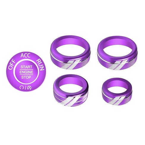YOSRTER 6PCS Aluminum Air Conditioning Control Knob Cover for Dodge Durango Accessories 2021 2022 2023 2024 2025 2026 AC Climate Switch Volume Tune Adjust(Pink) in Saudi Arabia