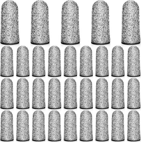 COMNICO Cut Resistant Finger Cots Protector Breathable Finger Sleeve Protectors Reusable Fingers Guards Covers Fingers Thumb Protector Gloves for Kitchen Garden Sculpture Work 32 PCS in Saudi Arabia