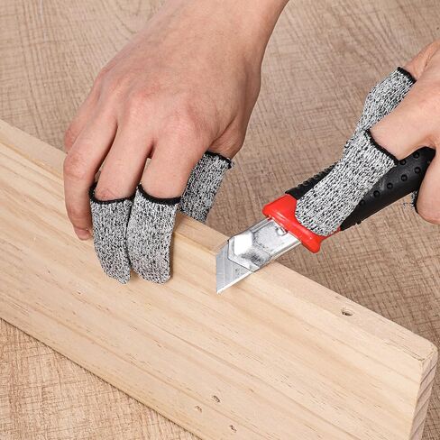 COMNICO Cut Resistant Finger Cots Protector Breathable Finger Sleeve Protectors Reusable Fingers Guards Covers Fingers Thumb Protector Gloves for Kitchen Garden Sculpture Work 32 PCS in Saudi Arabia