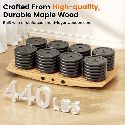 360° Wobble Balance Board for Standing Desk，Anti-Fatigue Rocker Board to Improve Focus, Burn Calories & Simulate Surfing & Skateboarding at Home or Office，Also Foot Strengthener & Stretcher for Plantar Fasciitis Relief. in Kuwait