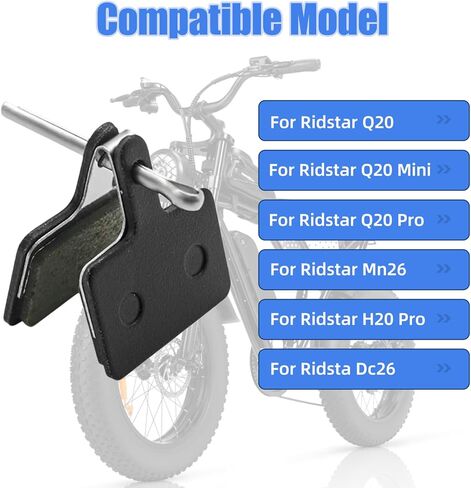 زوجان من وسادات الفرامل الأمامية والخلفية للدراجة الإلكترونية تناسب Ridstar Q20 in Saudi Arabia