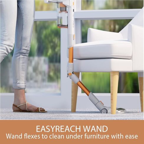 Kenmore DS4030 21.6V Cordless Stick Vacuum with EasyReach Wand, Lightweight Cleaner with 2-Speed Power Control, LED Headlight, Converts to Handheld for Hardwood Floors, Carpet & Pet Hair, Orange in Saudi Arabia