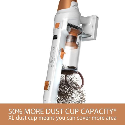 Kenmore DS4030 21.6V Cordless Stick Vacuum with EasyReach Wand, Lightweight Cleaner with 2-Speed Power Control, LED Headlight, Converts to Handheld for Hardwood Floors, Carpet & Pet Hair, Orange in Saudi Arabia