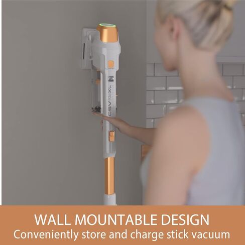 Kenmore DS4030 21.6V Cordless Stick Vacuum with EasyReach Wand, Lightweight Cleaner with 2-Speed Power Control, LED Headlight, Converts to Handheld for Hardwood Floors, Carpet & Pet Hair, Orange in Saudi Arabia