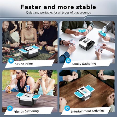 Gelabur Automatic Card Shuffler, Rechargeable Card shuffler Machine for 1-2 Decks, Low Noise Dual Mode Electric Card shuffler for UNO, Texas Hold’em, Blackjack, Skip-Bo, Phase 10 in Kuwait