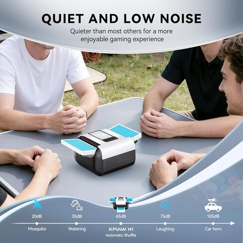 Gelabur Automatic Card Shuffler, Rechargeable Card shuffler Machine for 1-2 Decks, Low Noise Dual Mode Electric Card shuffler for UNO, Texas Hold’em, Blackjack, Skip-Bo, Phase 10 in Kuwait