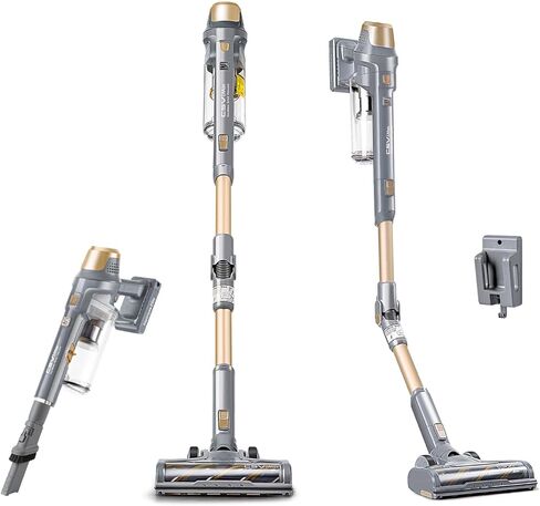 Kenmore DS4030 21.6V Cordless Stick Vacuum with EasyReach Wand, Lightweight Cleaner with 2-Speed Power Control, LED Headlight, Converts to Handheld for Hardwood Floors, Carpet & Pet Hair, Orange in Saudi Arabia