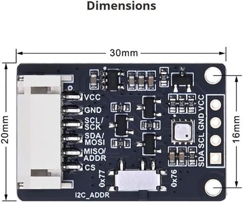 BME680 Environmental Sensor - Temperature Humidity Pressure Gas Sensor with SPI/I2C, High-Precision Air Quality Monitor for Arduino & Raspberry Pi in Saudi Arabia